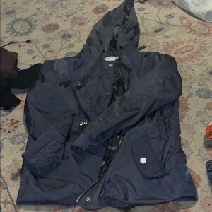 Time and Tru Women's Grey Hooded Raincoat